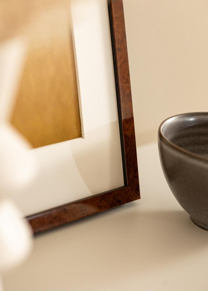 Ram med passepartou Frame Ares Walnut 20x25 cm - Mounts White 15x20 cm