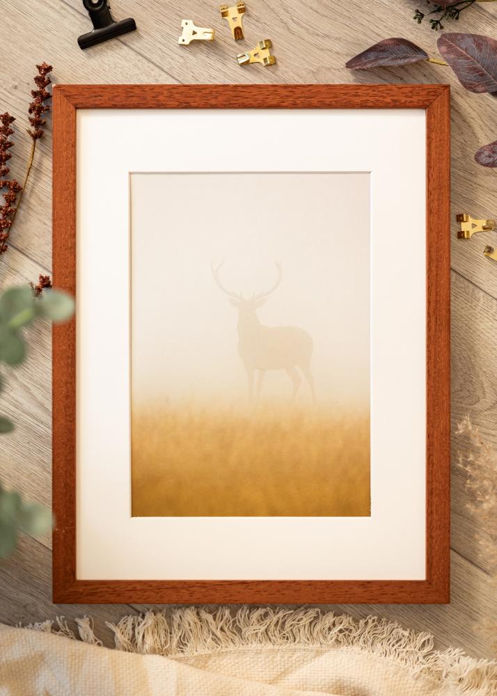 Ram med passepartou Frame Hermes Cherry 42x59.4 cm - Mounts White 25x38 cm