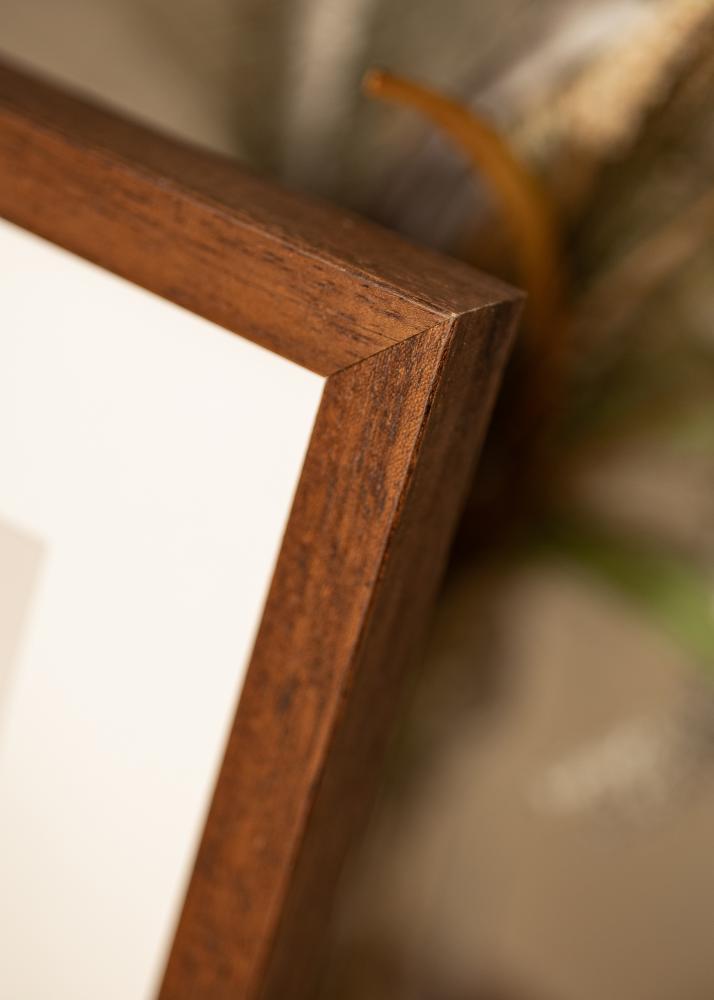 Ram med passepartou Frame Hermes Teak 40x50 cm - Mounts White 29.7x42 cm