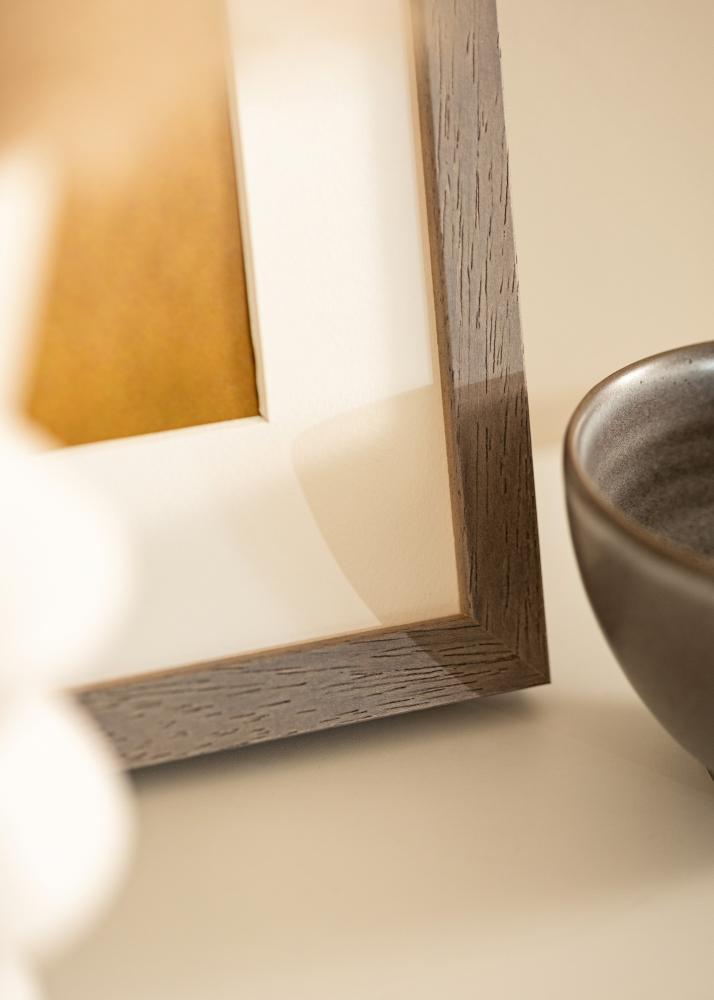 Ram med passepartou Frame Hermes Gray 60x80 cm - Mounts White 49.3x69.3 cm