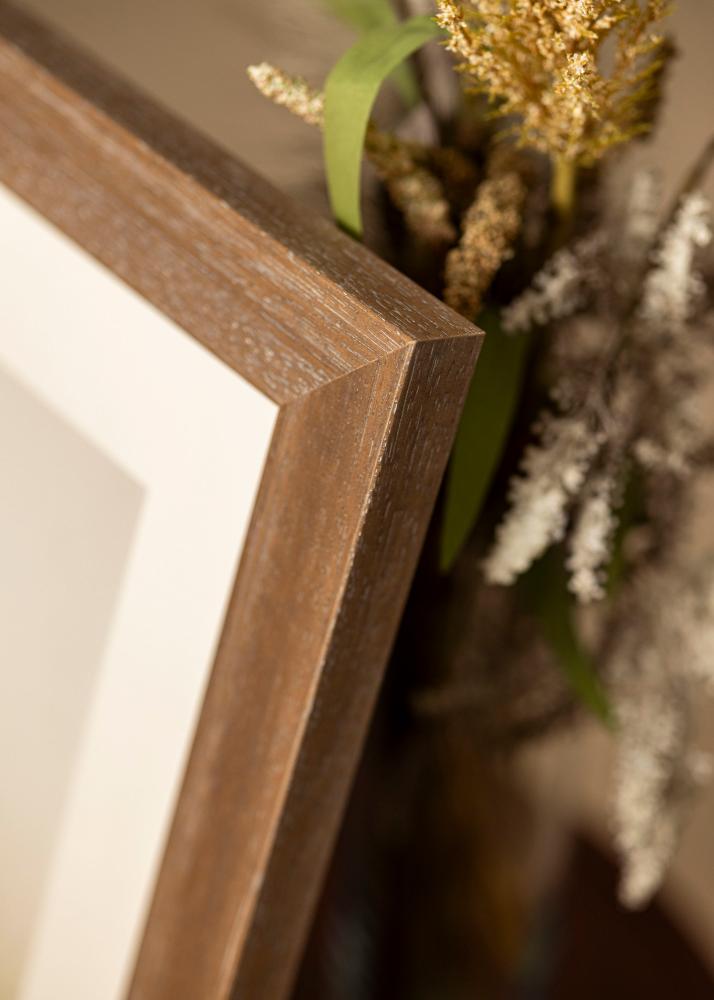 Ram med passepartou Frame Juno Gray 40x50 cm - Mounts White 11x15 inches