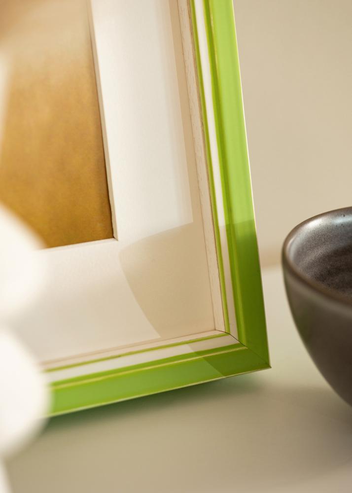 Ram med passepartou Frame Diana Light Green 60x80 cm - Mounts White 20x27 inches