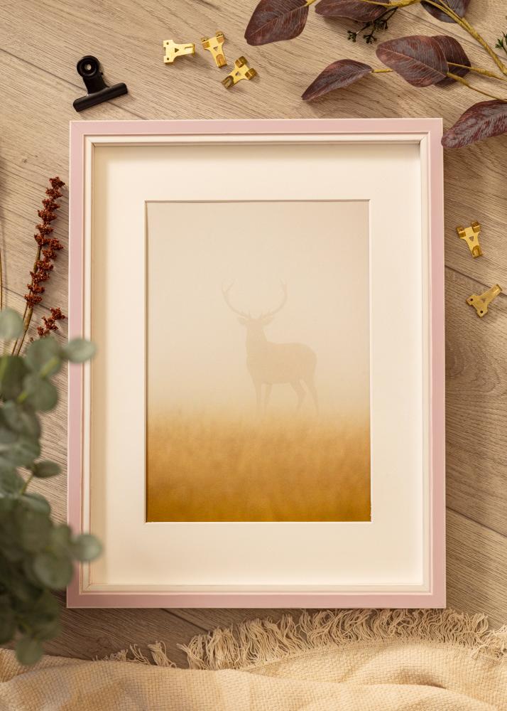 Ram med passepartou Frame Diana Pink 20x20 cm - Mounts White 15x15 cm