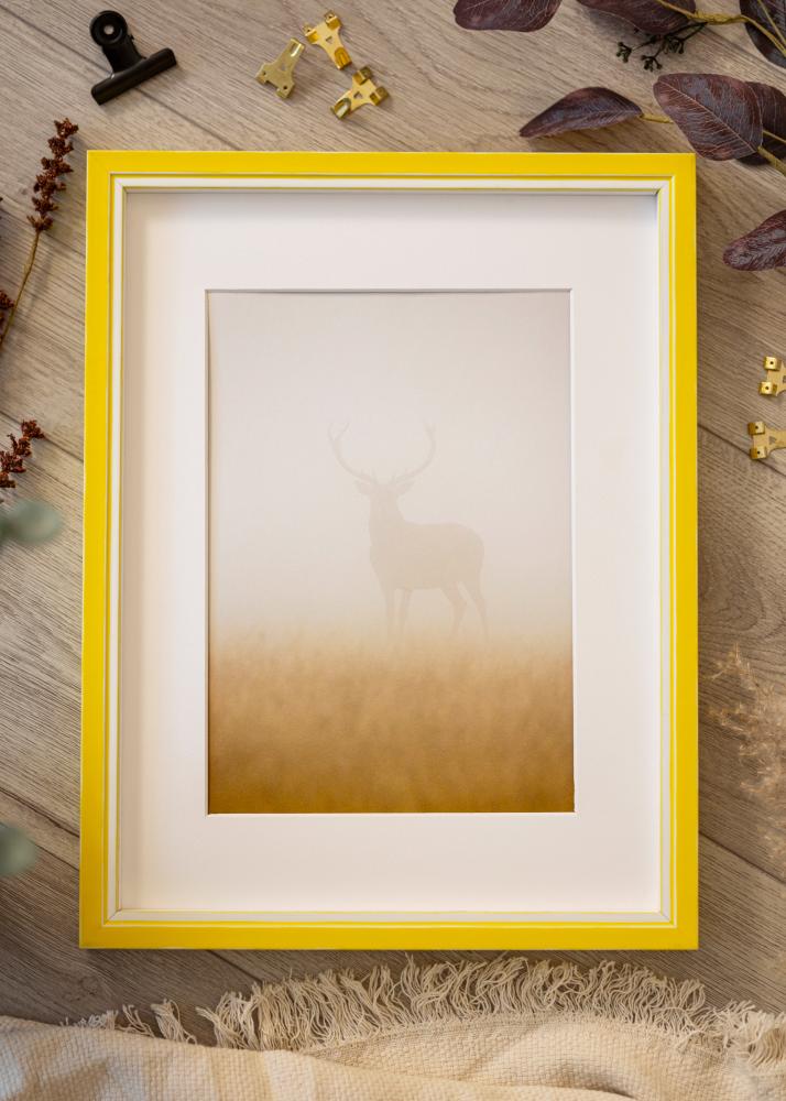 Ram med passepartou Frame Diana Yellow 50x60 cm - Mounts White 15x20 inches