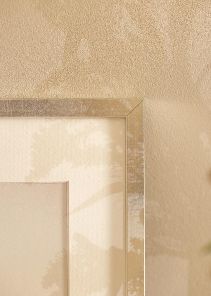 Ram med passepartou Frame Minerva Silver 30x40 cm - Mounts White 20x28 cm