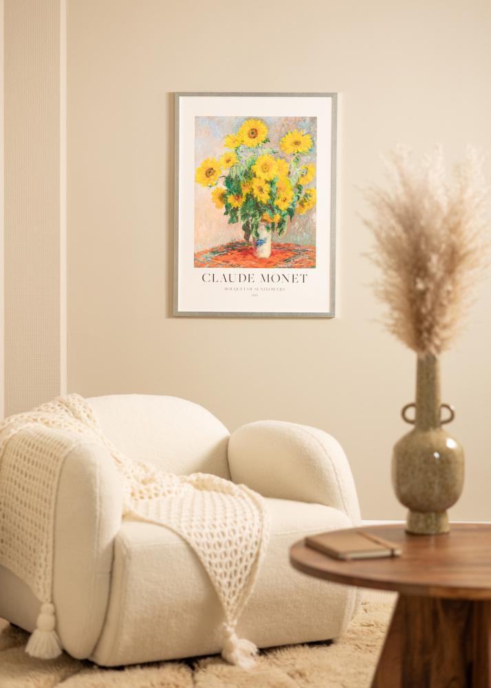 Ram med passepartou Frame Minerva Silver 30x40 cm - Mounts White 20x28 cm