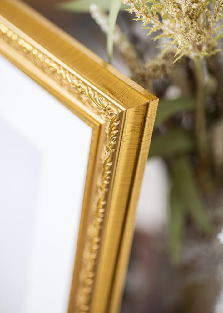 Ram med passepartou Frame Ornate Gold 40x50 cm - Mounts White 29.7x42 cm