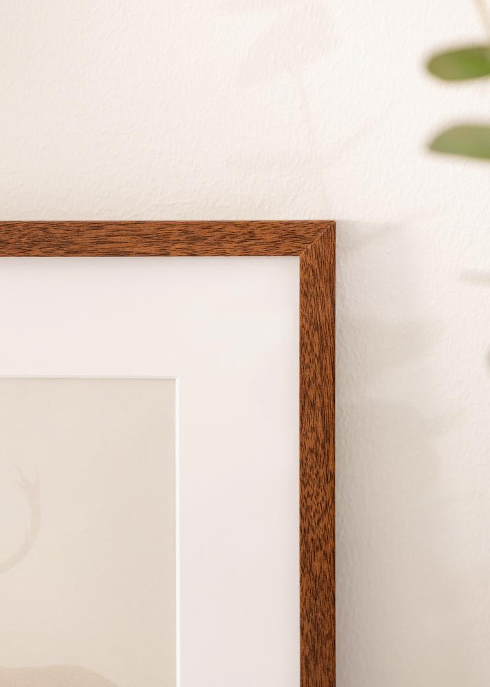 Ram med passepartou Frame Modern Warm Brown 60x80 cm - Mounts White 50x70 cm