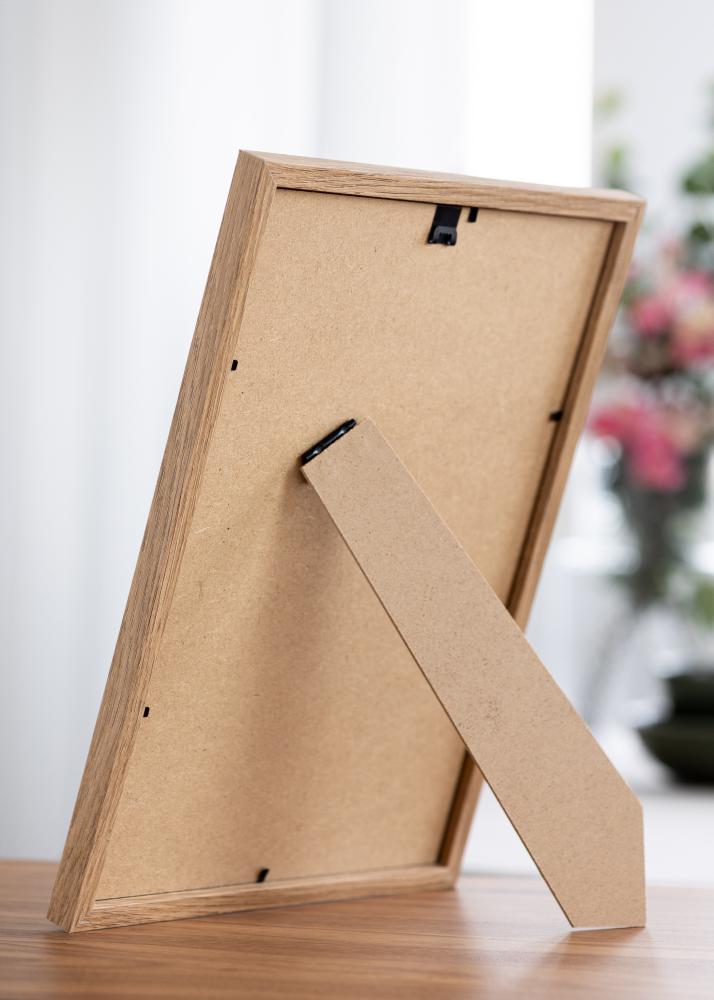 Ram med passepartou Frame Modern Teak 8x12 inches Mounts White 4x8 inches