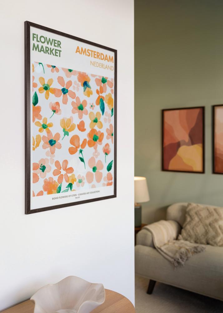 BGA Frame Trendy Acrylic Glass Walnut 48x64 cm