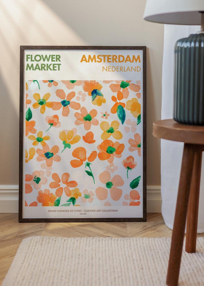 BGA Frame Trendy Acrylic Glass Walnut 48x64 cm