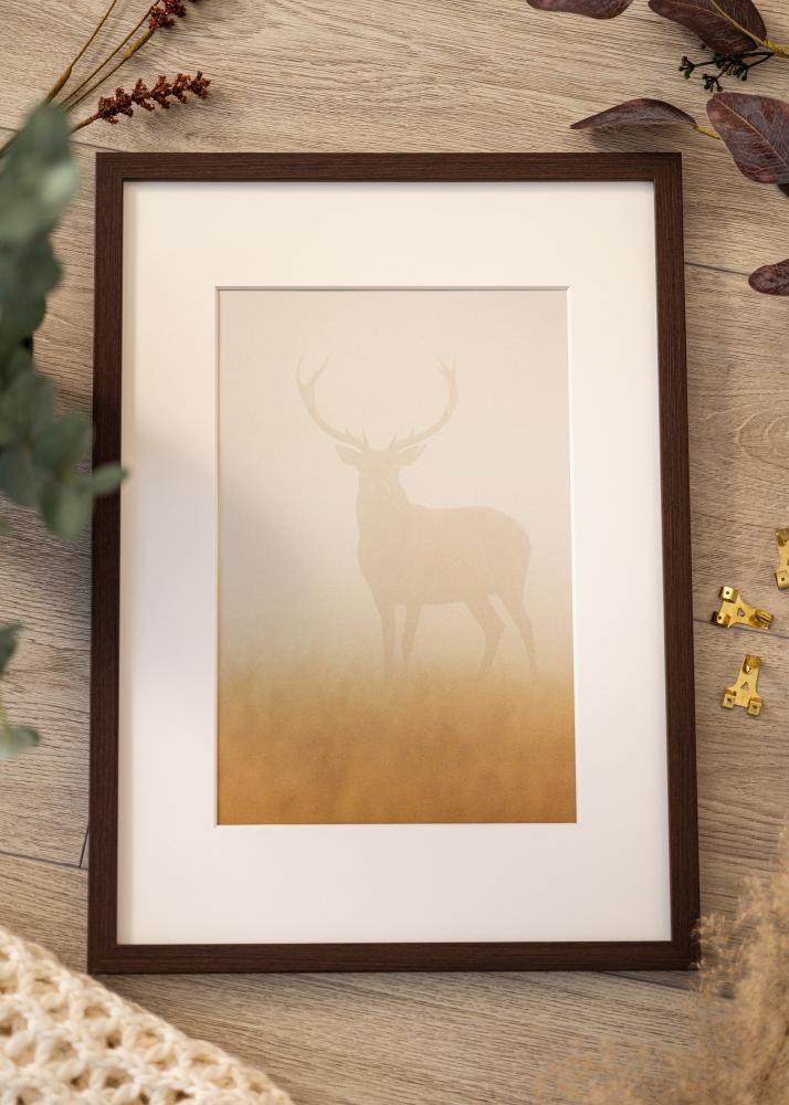 BGA Frame Modern Acrylic Glass Walnut 18x24 cm