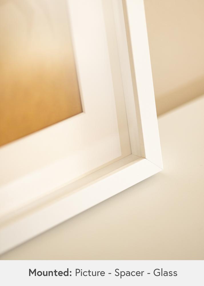 Ram med passepartou BGA Box Frame White 40x60 cm - Mounts White 32,9x48,3 cm