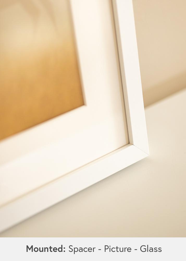 Ram med passepartou BGA Box Frame White 40x60 cm - Mounts White 32,9x48,3 cm