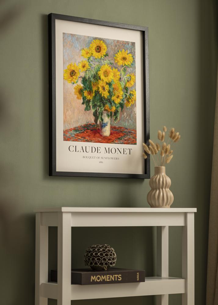 Ram med passepartou BGA Box Frame Black 40x50 cm - Mounts White 29.7x42 cm