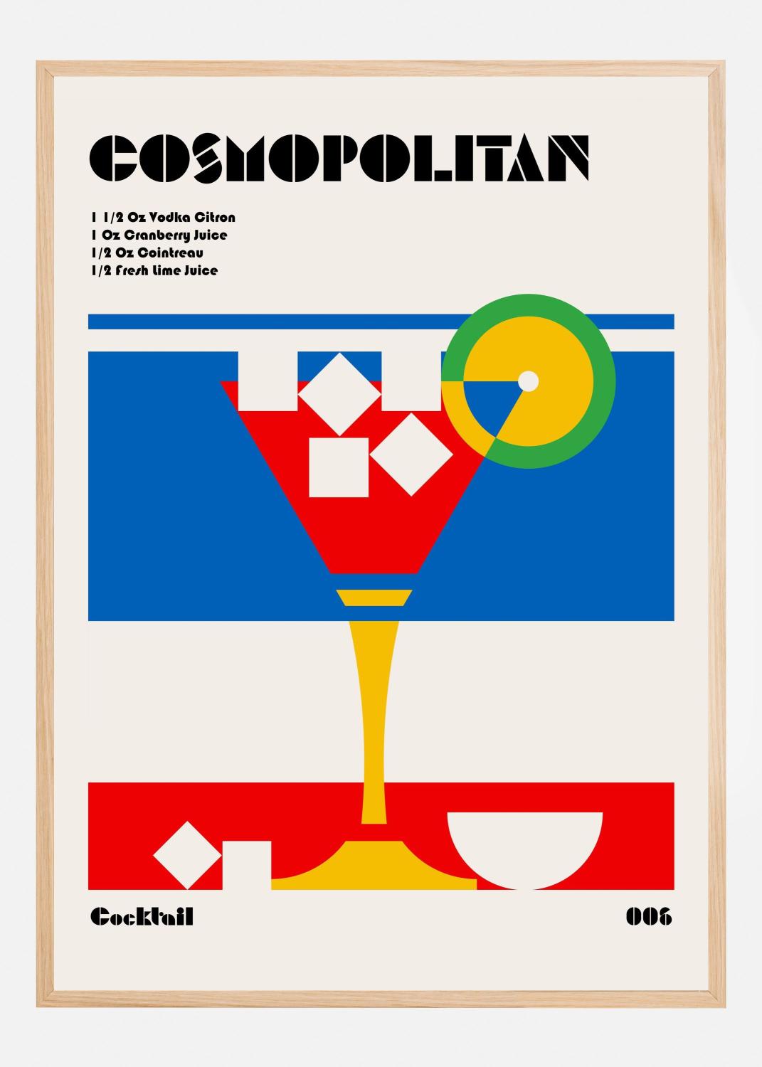 Product Image for Cosmopolitan Bauhaus Cocktail Poster (21x29.7 cm (A4))