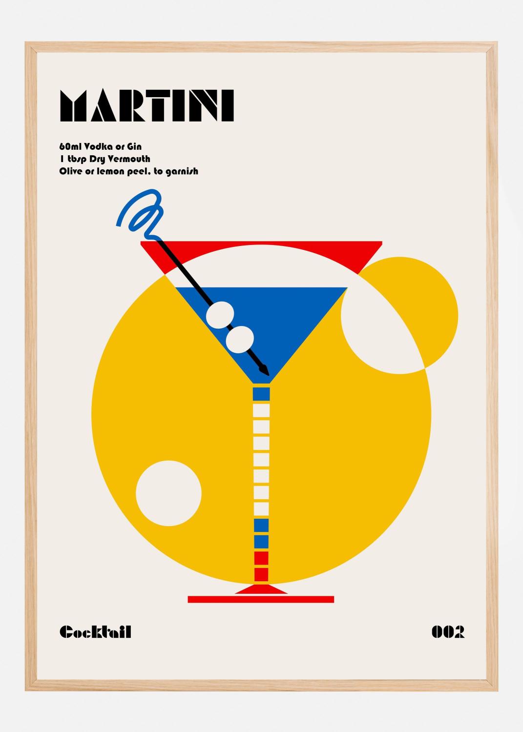 Product Image for Martini Bauhaus Cocktail Poster (21x29.7 cm (A4))