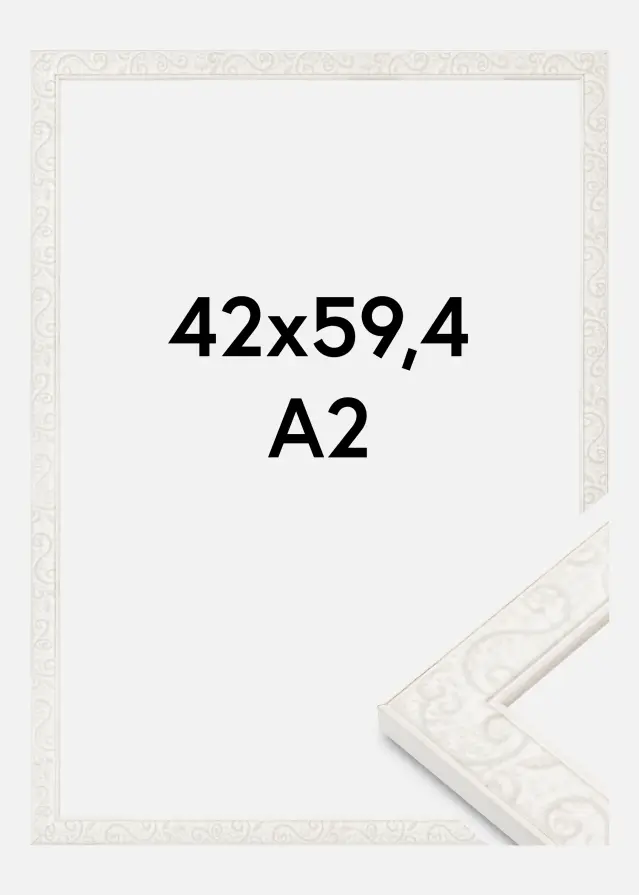 Jämtlands Ramfabrik Frame Milton Acrylic Glass White 42x59.4 cm (A2)