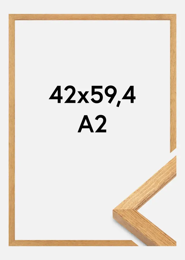 Jämtlands Ramfabrik Frame Tulipa Acrylic Glass Oak 42x59.4 cm (A2)