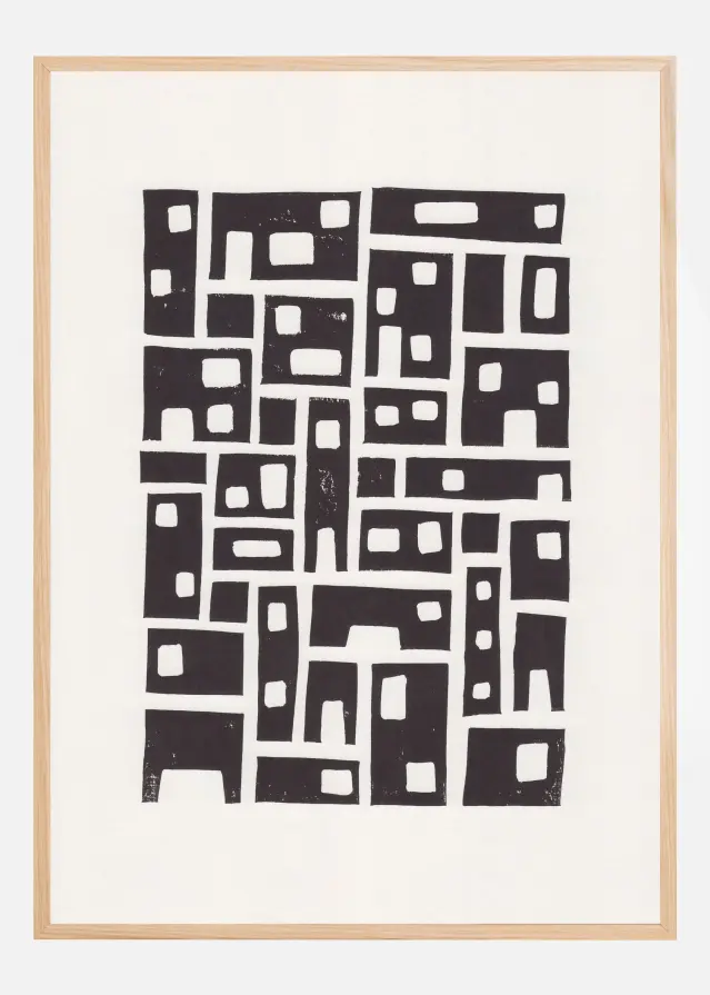 Bildverkstad City / Lino Print Poster