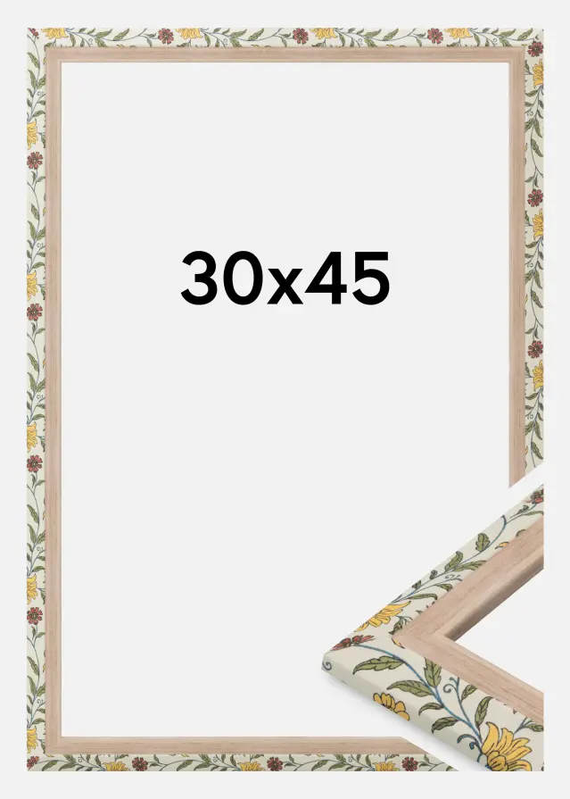 Jämtlands Ramfabrik Frame Arco Acrylic Glass Floral Oak 30x45 cm