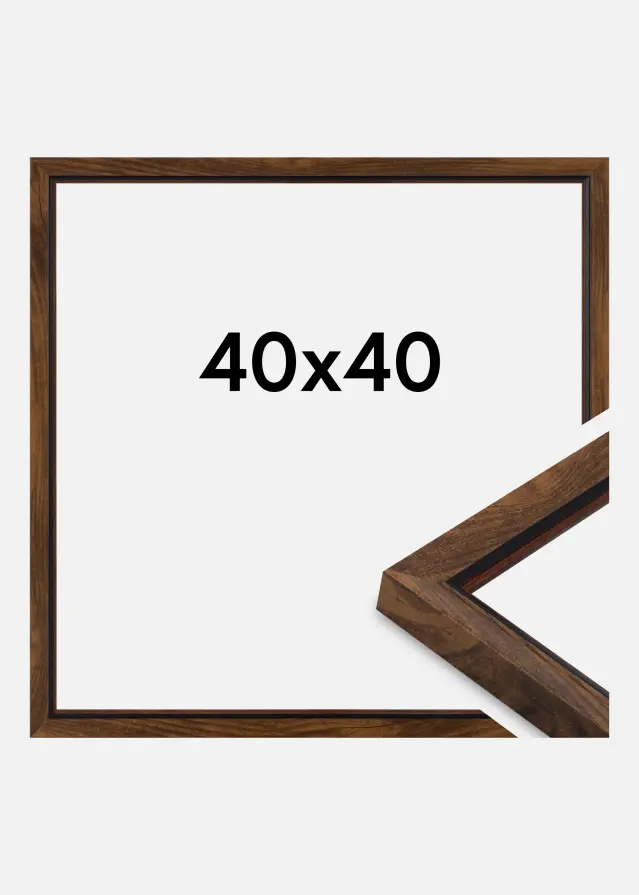 Jämtlands Ramfabrik Frame Obsidian Acrylic Glass Walnut 40x40 cm