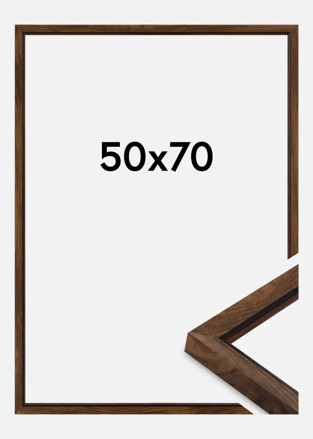 Jämtlands Ramfabrik Frame Obsidian Acrylic Glass Walnut 50x70 cm