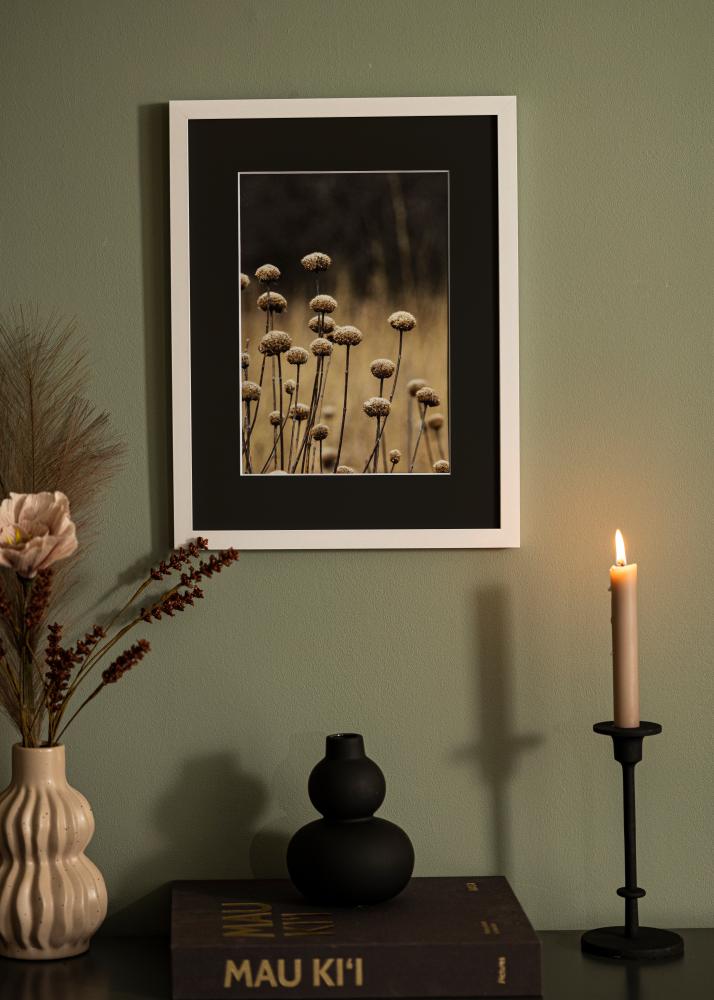 Ram med passepartou Frame Selection White 13x18 cm - Picture Mount Black 9x12 cm