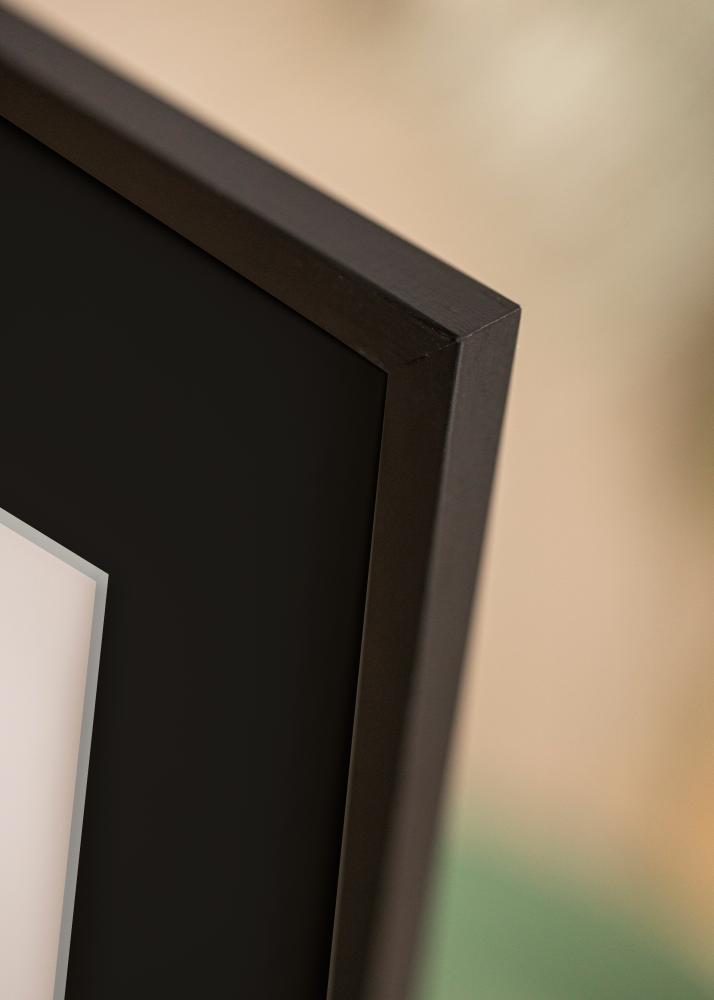 Ram med passepartou Frame Galant Black 35x50 cm - Picture Mount Black 11x17 inches