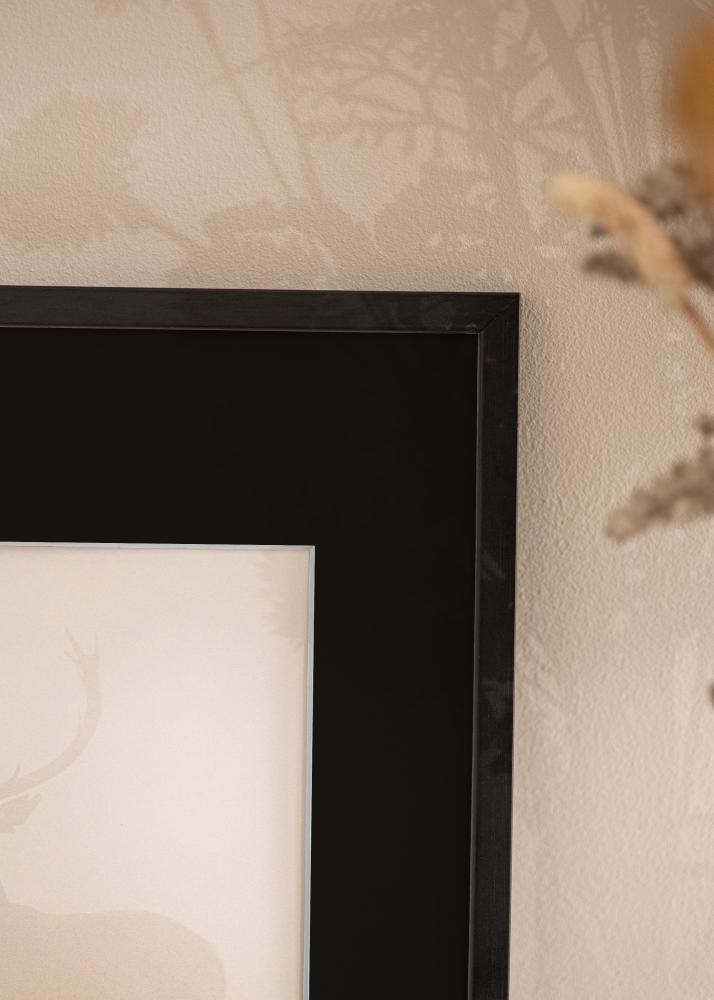 Ram med passepartou Frame Galant Black 35x50 cm - Picture Mount Black 11x17 inches