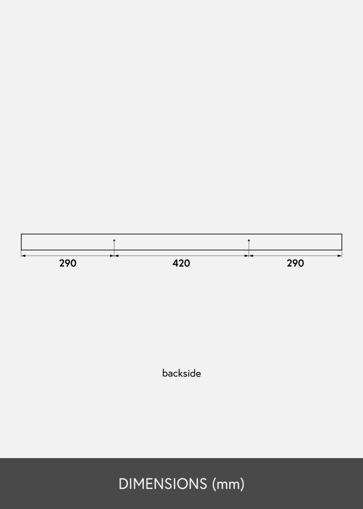 BGA Picture shelf Black 100 cm