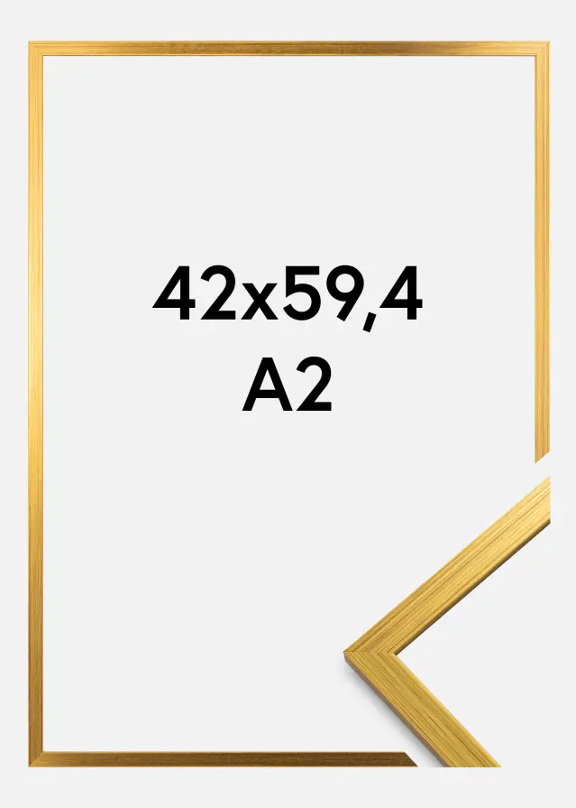 Galleri 1 Frame Edsbyn Acrylic glass Gold 42x59.4 cm (A2)