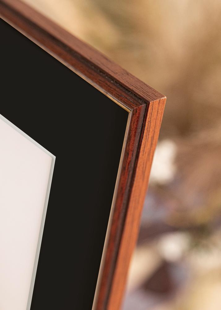 Ram med passepartou Frame Horndal Brown 45x60 cm - Picture Mount Black 32x45 cm