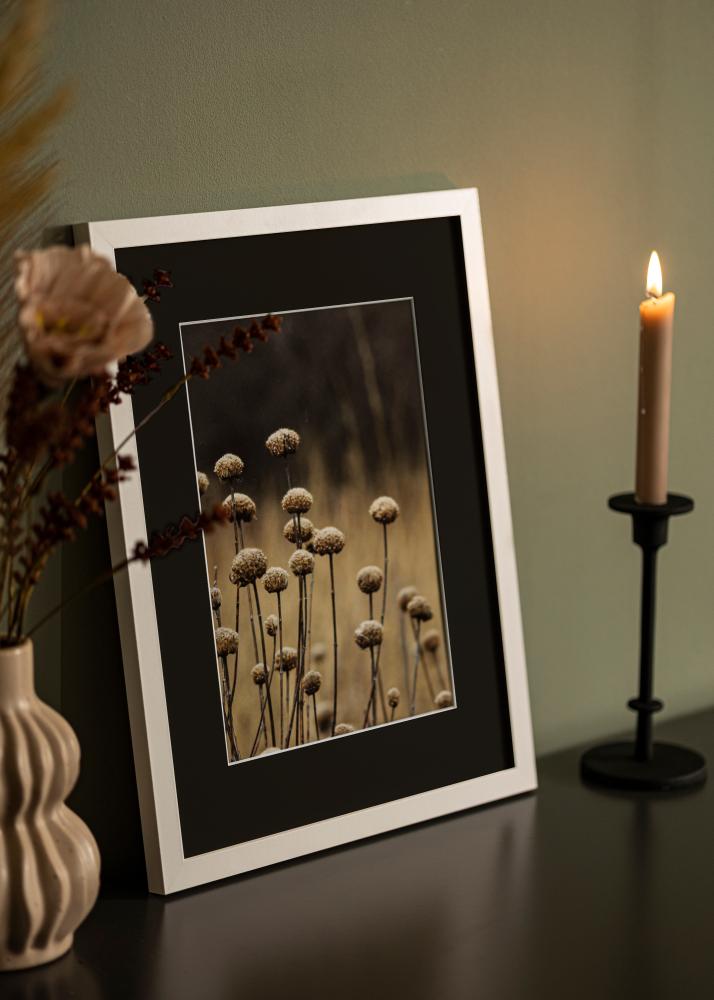 Ram med passepartou Frame Selection White 13x18 cm - Picture Mount Black 9x12 cm