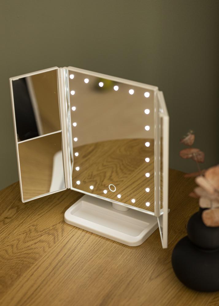 KAILA KAILA Make-up Mirror Tri-Fold Magnifying White 30x20 cm