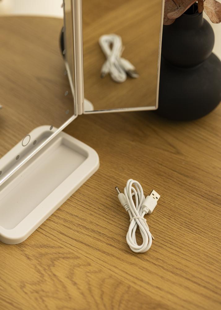 KAILA KAILA Make-up Mirror Tri-Fold Magnifying White 30x20 cm