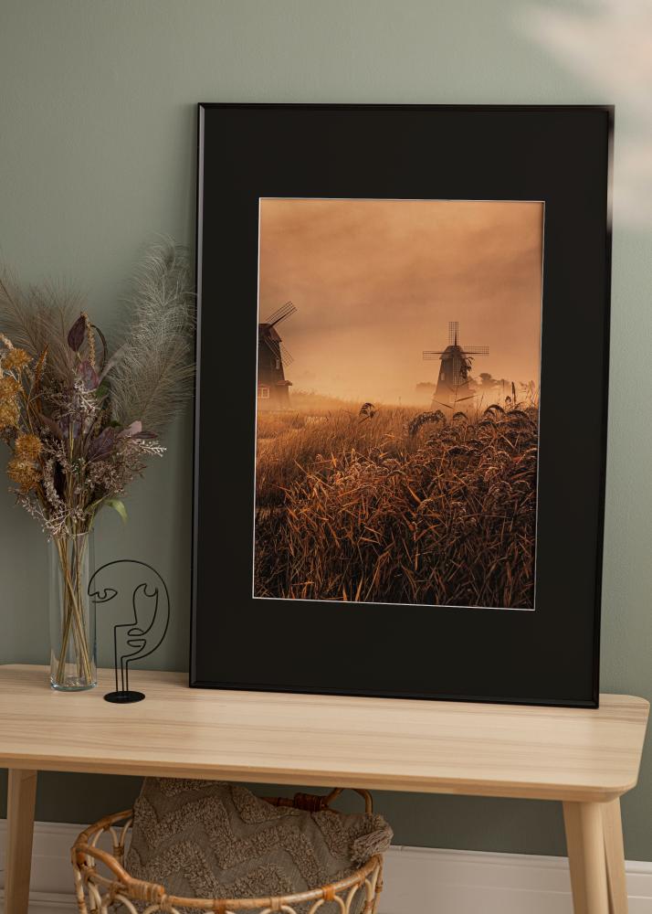 Ram med passepartou Frame Desire Black 60x80 cm - Picture Mount Black 50x65 cm