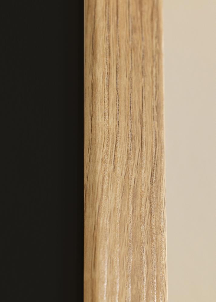Ram med passepartou Frame Fiorito Light Oak 40x50 cm - Picture Mount Black 12x16 inches