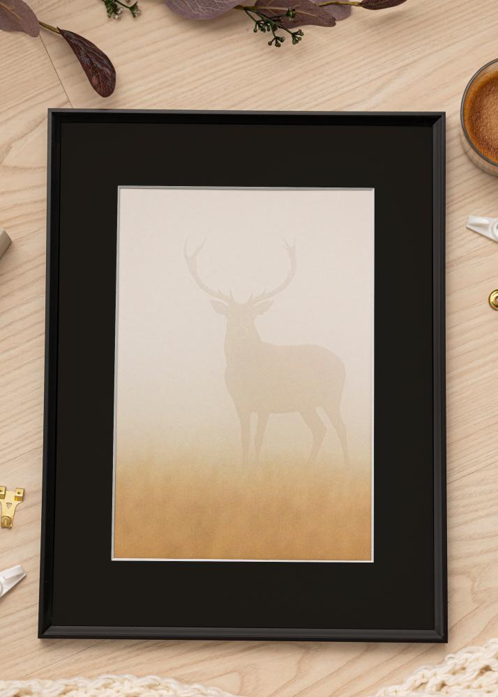 Ram med passepartou Frame Desire Black 60x80 cm - Picture Mount Black 50x65 cm