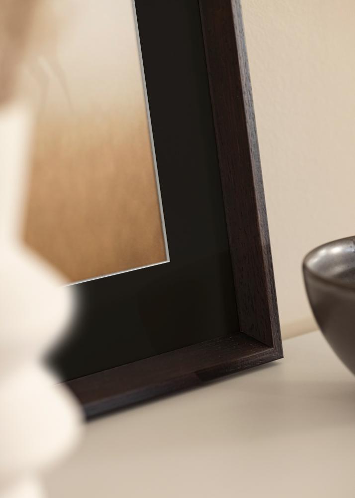 Ram med passepartou Frame Globe Espresso 40x100 cm - Picture Mount Black 30x91 cm