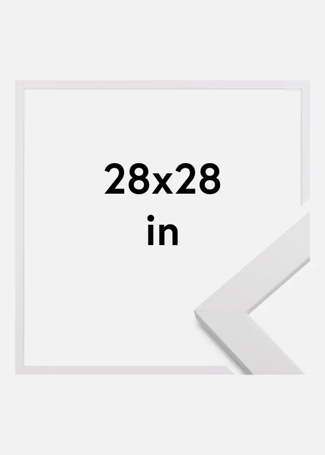 Galleri 1 Frame White Wood Acrylic glass 28x28 inches (71.12x71.12 cm)