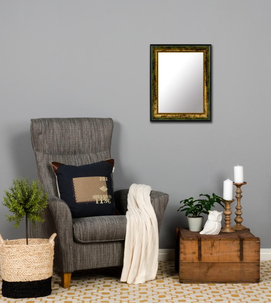 Ramverkstad Mirror Roxen Gold Melerad - Custom Size