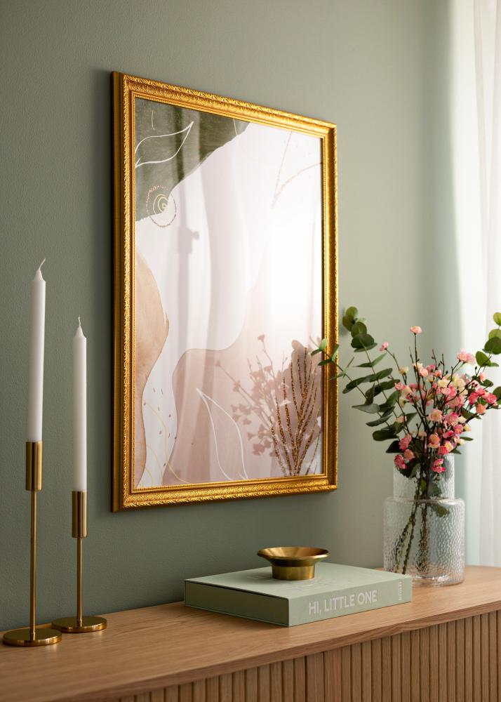 BGA Frame Ornate Acrylic Glass Gold 60x80 cm