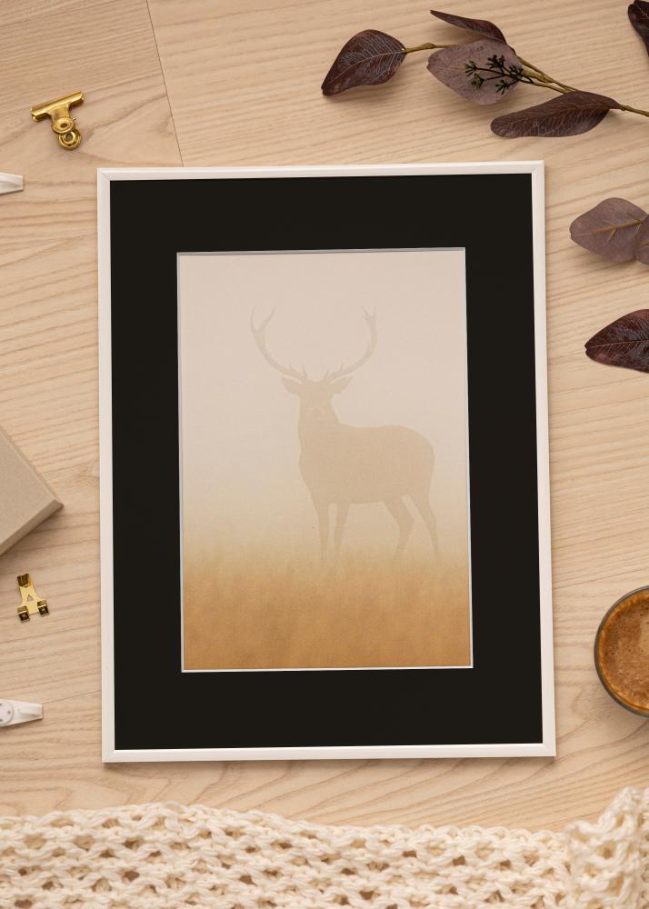 Ram med passepartou Frame New Lifestyle White 70x100 cm - Picture Mount Black 24x36 inches