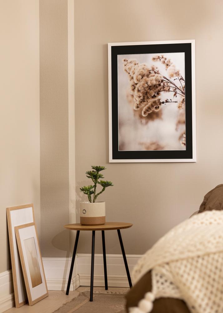 Ram med passepartou Frame Stilren White 20x30 cm - Picture Mount Black 15x21 cm
