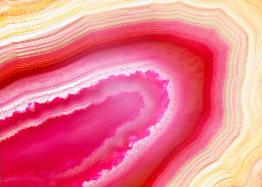 Bildverkstad Agate - Pink / Yellow I Poster