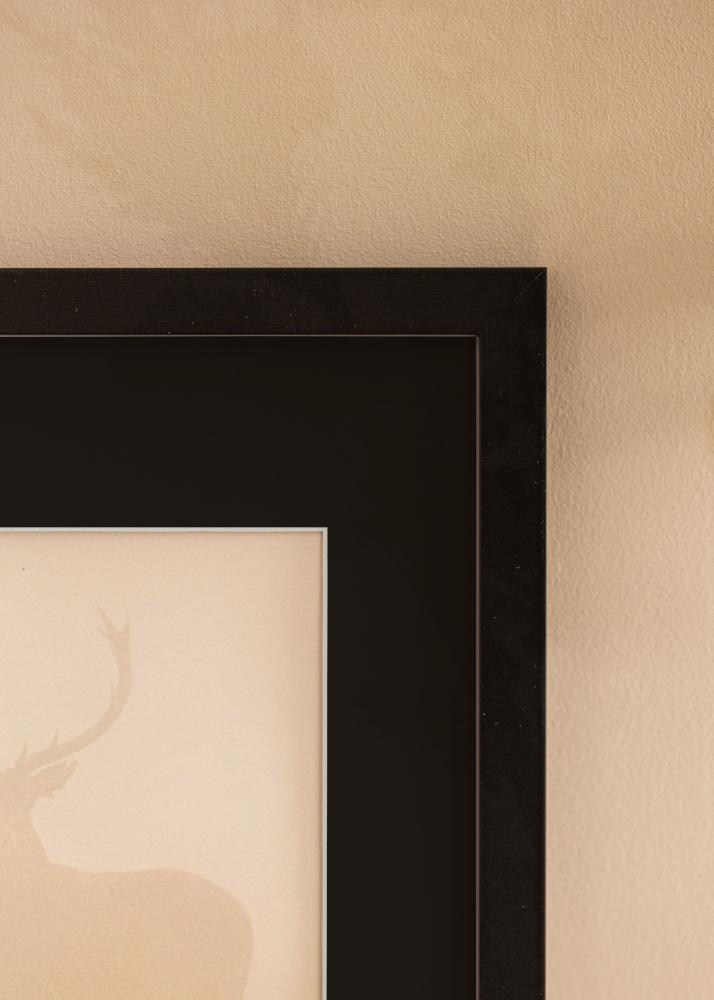 Ram med passepartou Frame Black Wood 50x60 cm - Picture Mount Black 40x50 cm