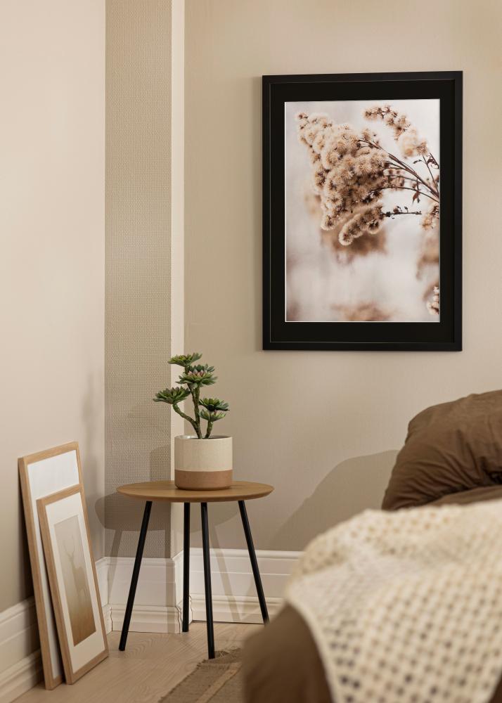 Ram med passepartou Frame Black Wood 50x60 cm - Picture Mount Black 40x50 cm