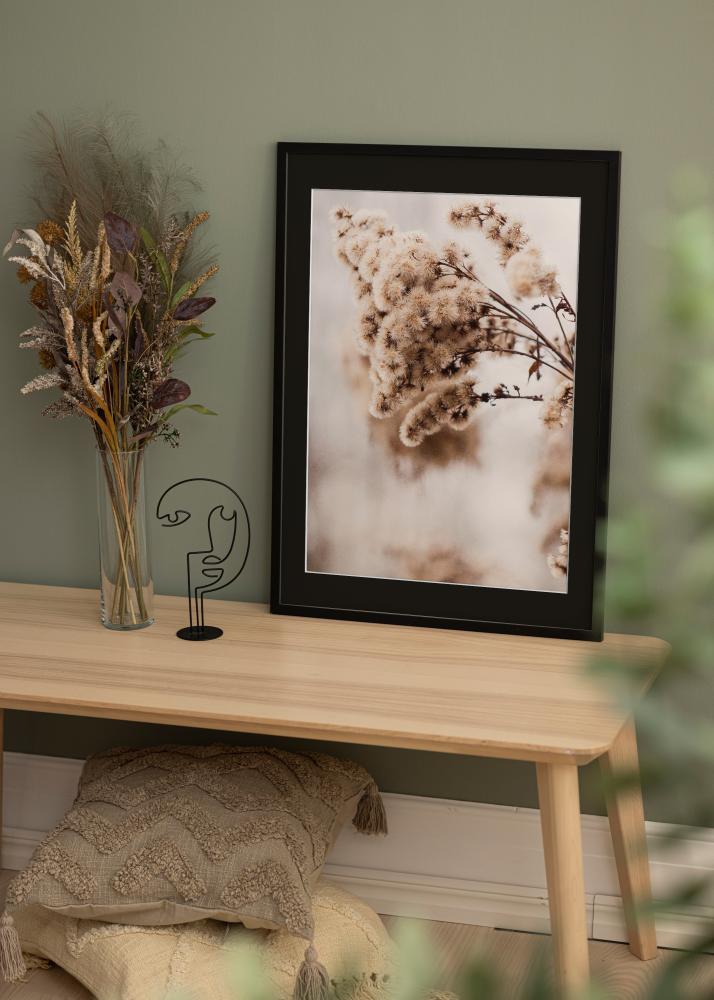 Ram med passepartou Frame Trendy Black 50x60 cm - Picture Mount Black 40x50 cm