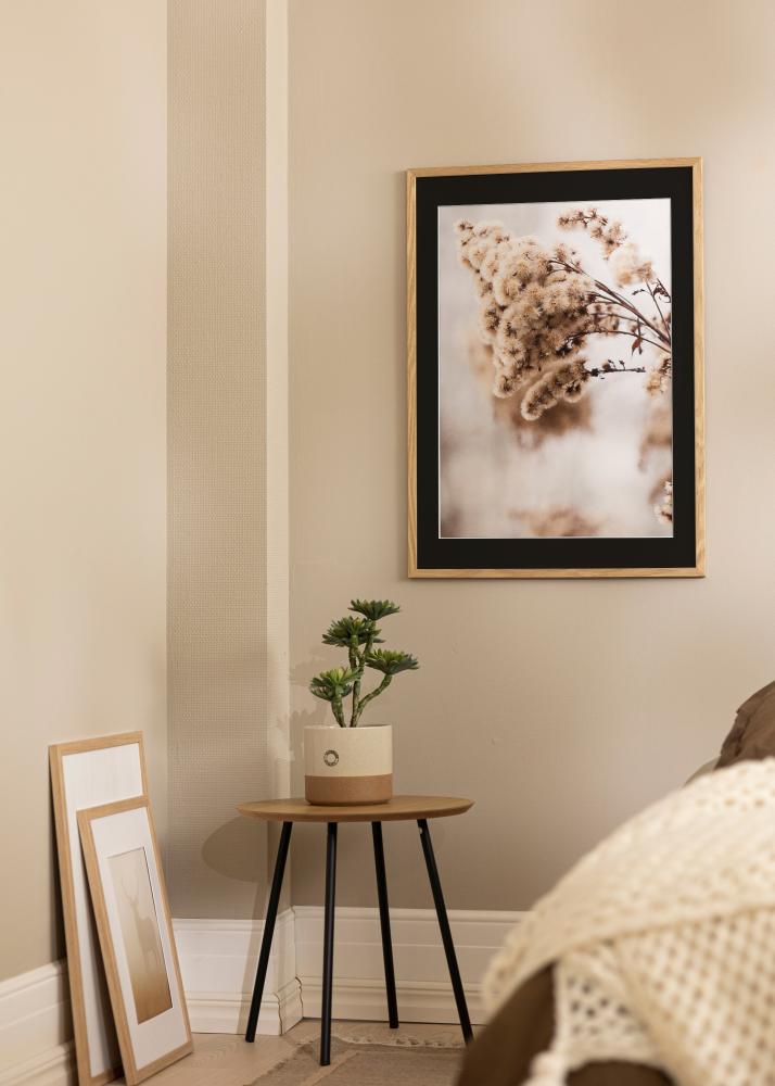 Ram med passepartou Frame Trendy Oak 50x60 cm - Picture Mount Black 40x50 cm